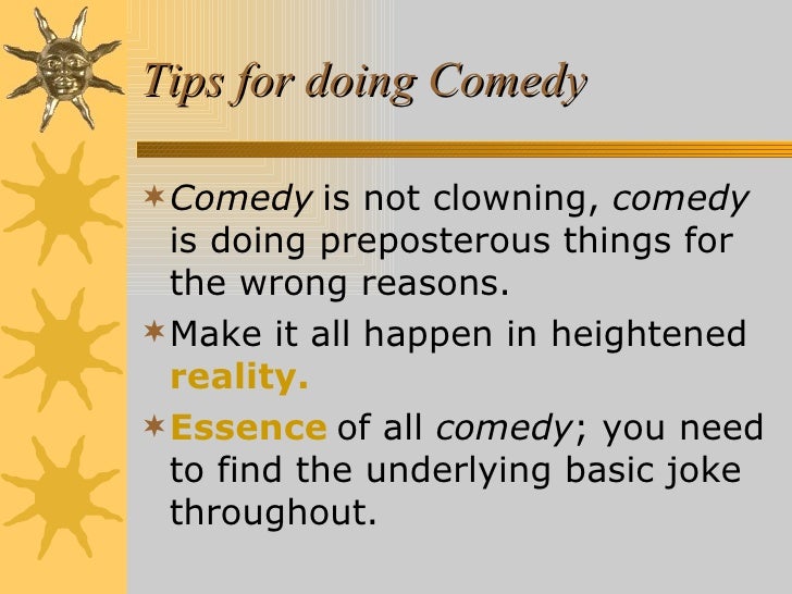 Elements of comedy
