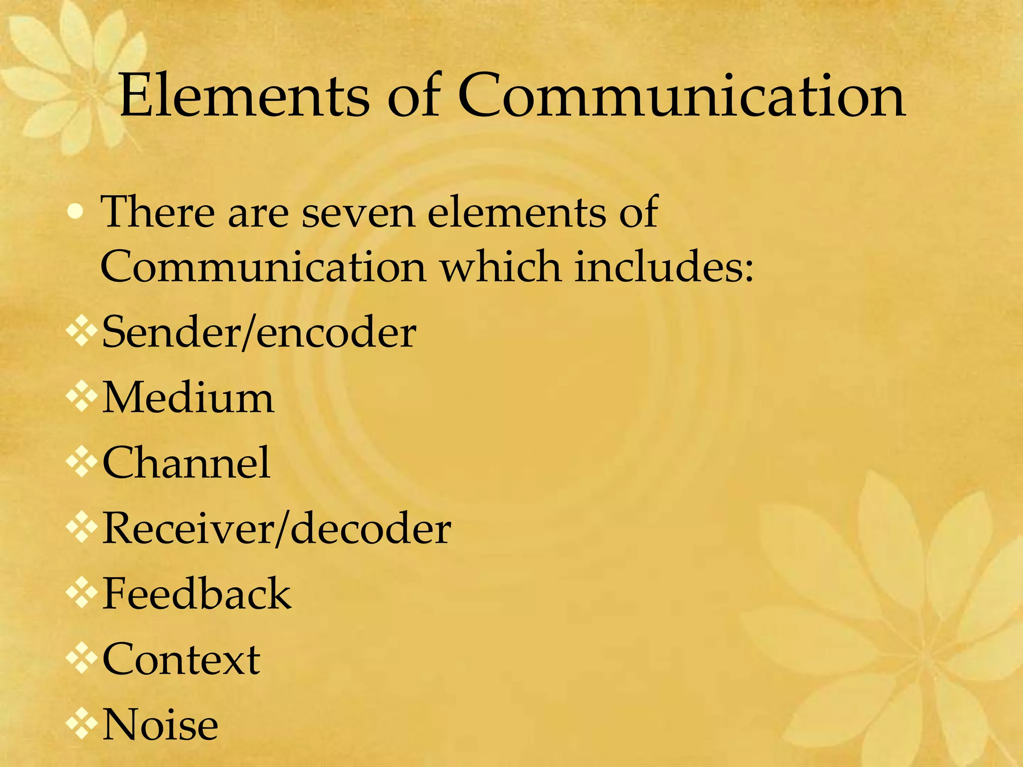 Elements of communication | PPTX | Email | Internet