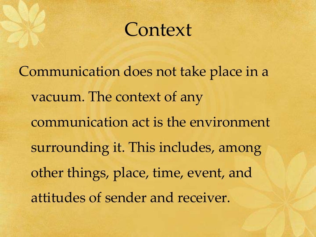 Elements Of Communication