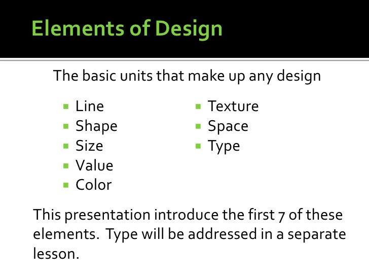 Size Element Of Design Example An Example Of The Elements Of Design In Size Elements+Principles Of