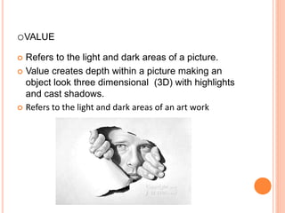Value Definition In Design Elements of design | PPTX