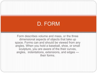 Form Def Elements of design | PPTX