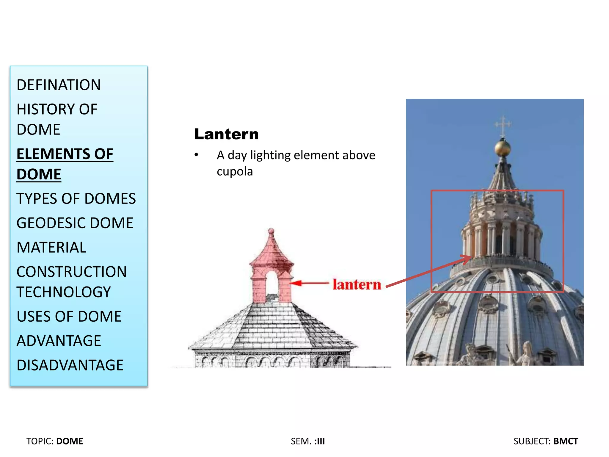 Elements of dome | PPTX