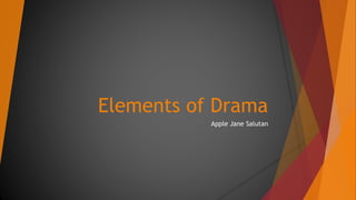 Elements of Drama
Apple Jane Salutan
 