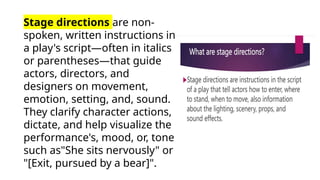 Script Stage Directions Understanding Key Literary Devices: Stage Directions, Comic Relief ...