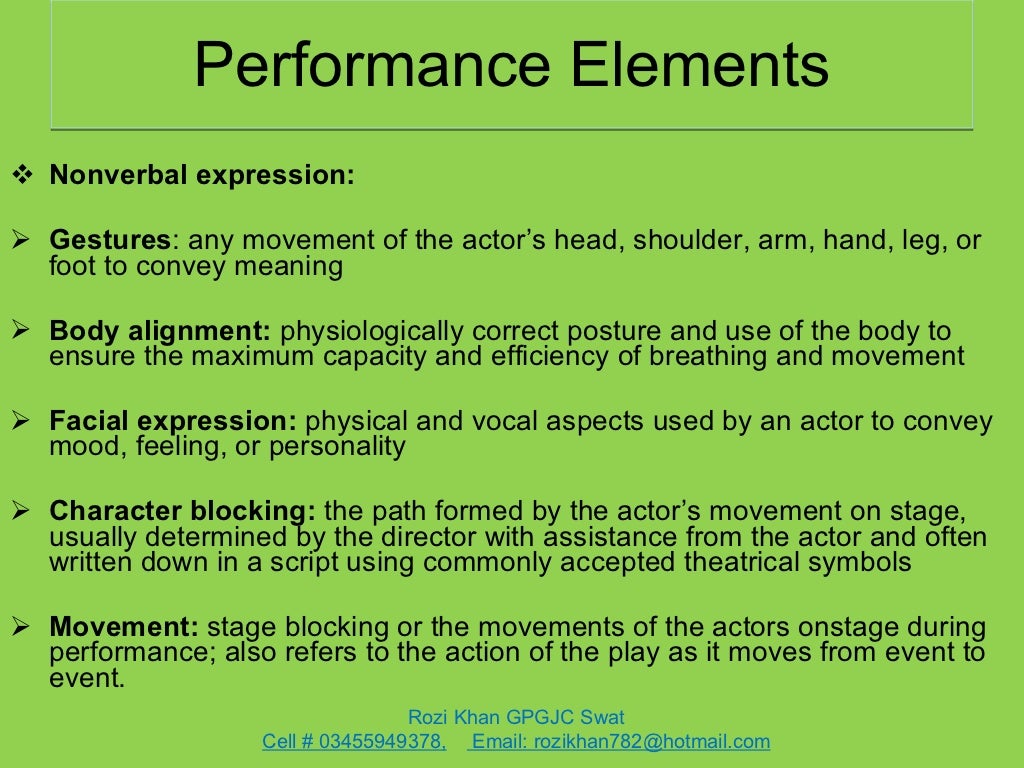 Elements Of Drama