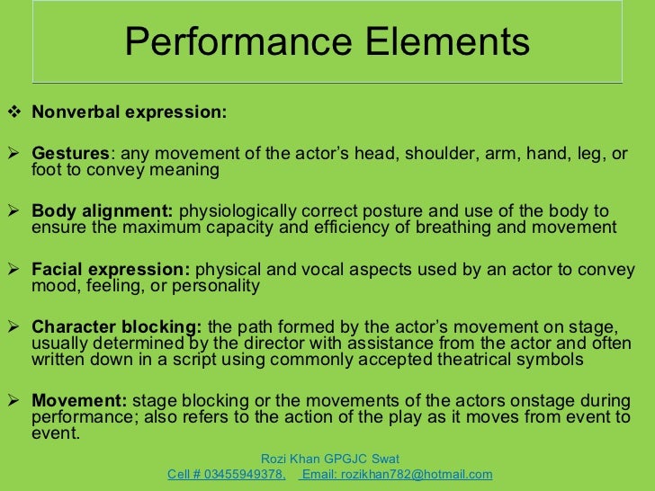 Elements Of Drama