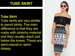 Elements of fashion skirts