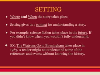 setting elements of fiction setting elements of fiction