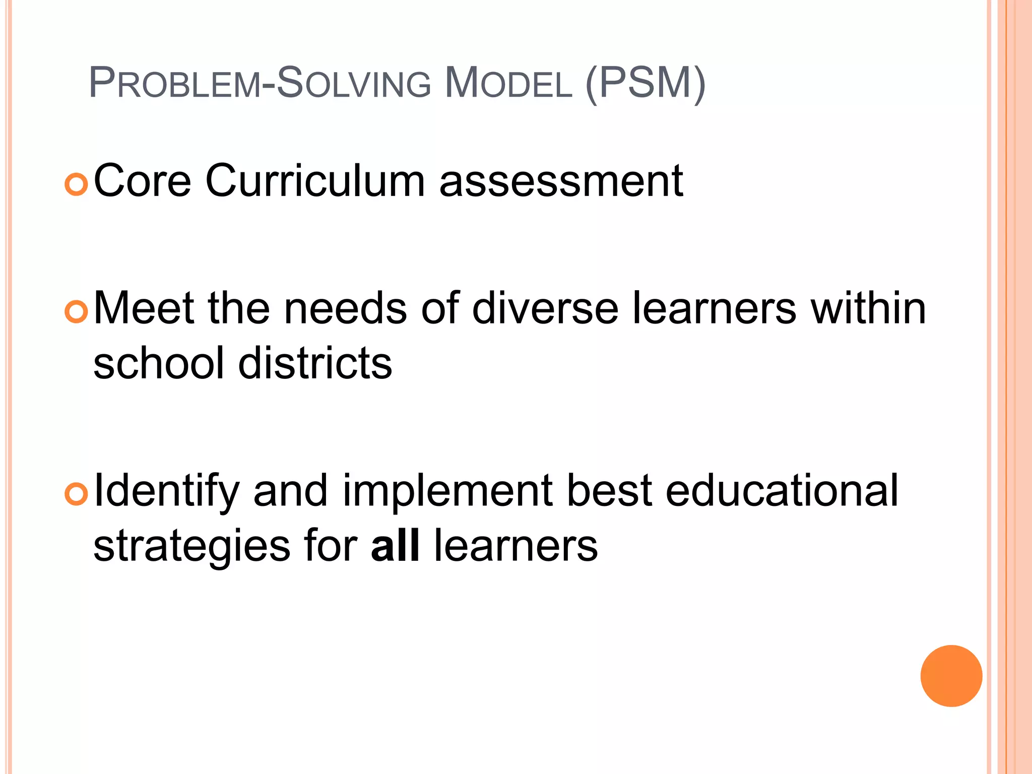 School-Wide system of support for student achievement should look like this:Intensive Intervention 5%Strategic Interventions 15%Core Curriculum 80%