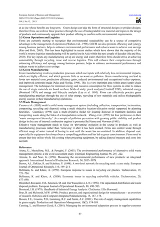 Elements of green supply chain management | PDF