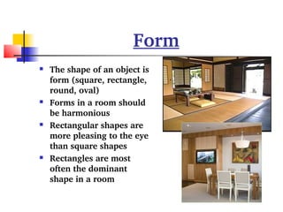 What are The Elements of Interior Design | PPT