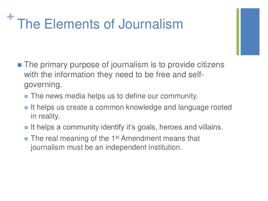 Elements of journalism