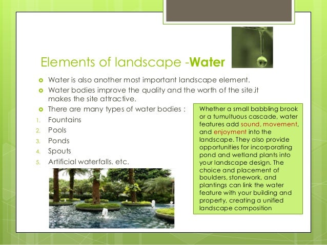 elements of landscape elements of landscape