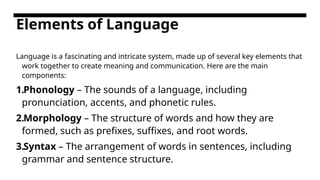 Language Related Element Elements of language.pptx Elements of language.pptx Elements of ...