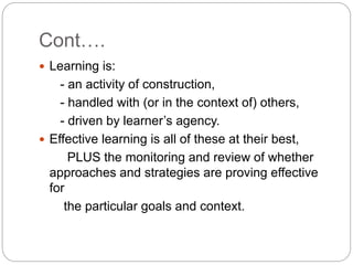 Elements of Learning | PPTX