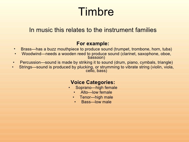 Element Of Music Timbre Element Of Music Timbre