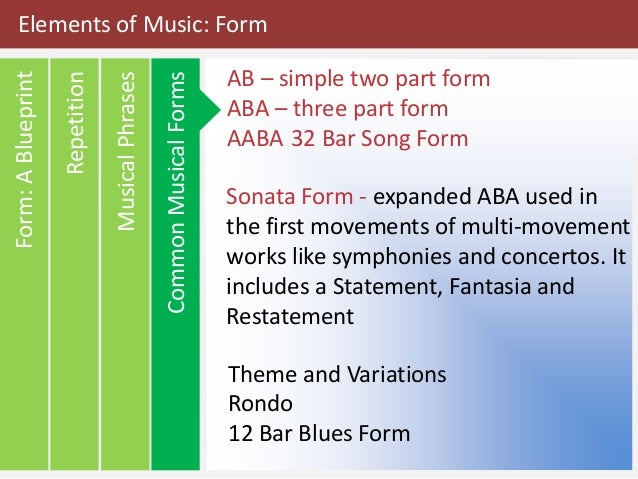elements of music form what is musical form