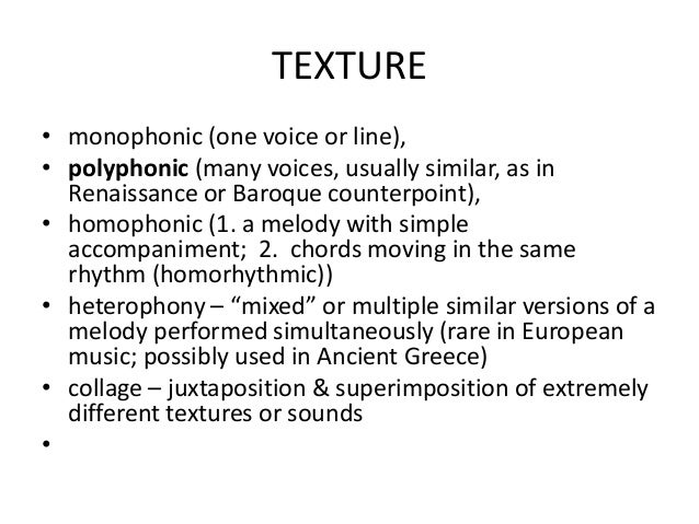examples of polyphonic music
