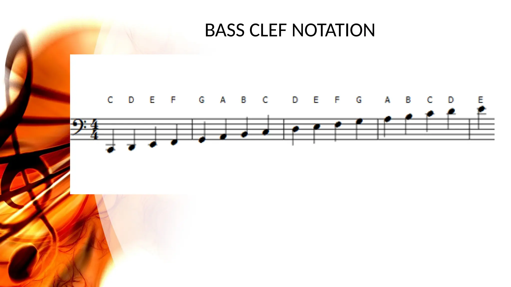 BASS CLEF NOTATION
 