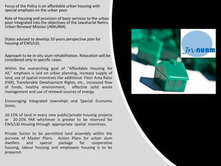 Elements of national housing policy | PPT