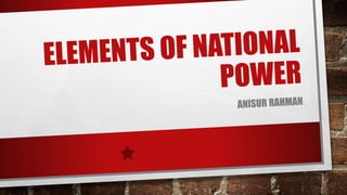 Elements Of National Power