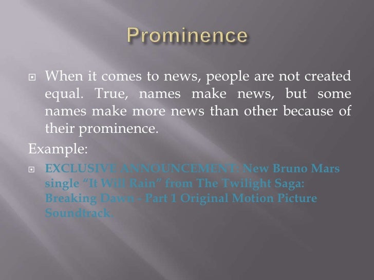 elements of news
