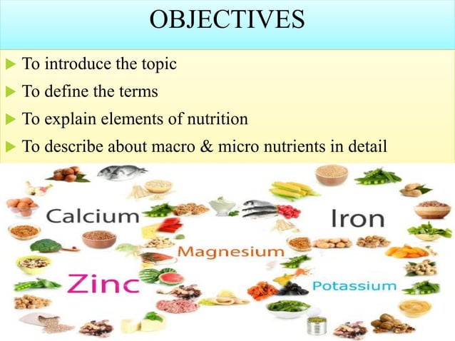 Elements Of Nutrition Macro Micro Nutrients Pptx Chemistry Science