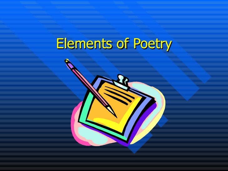 elements of poetry ppt