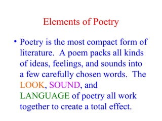 Elements of Poetry ,[object Object]