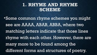 A Brief discussion about elements of poetry | PPTX