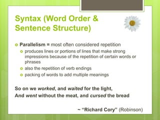 Elements of Poetry and other other topics | PPTX