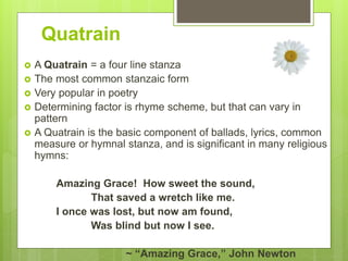 Quatrain Format Elements of Poetry and other other topics | PPTX
