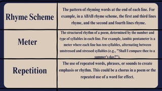 Types Of Rhyming Patterns Elements of Poetry Education Presentation in Beige Blue and Green ...