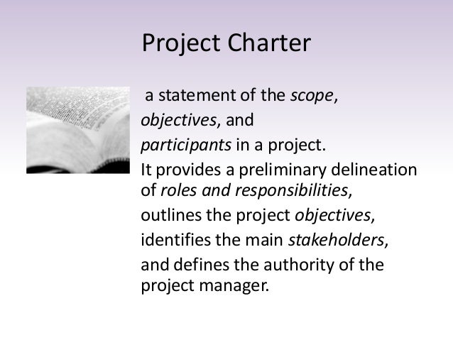 elements of project management project charter milestones example