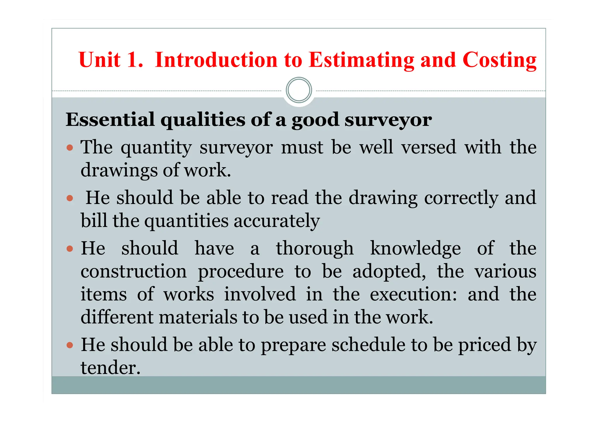 ELEMENTS OF QUANTITY SURVEYING UPDATED pdf