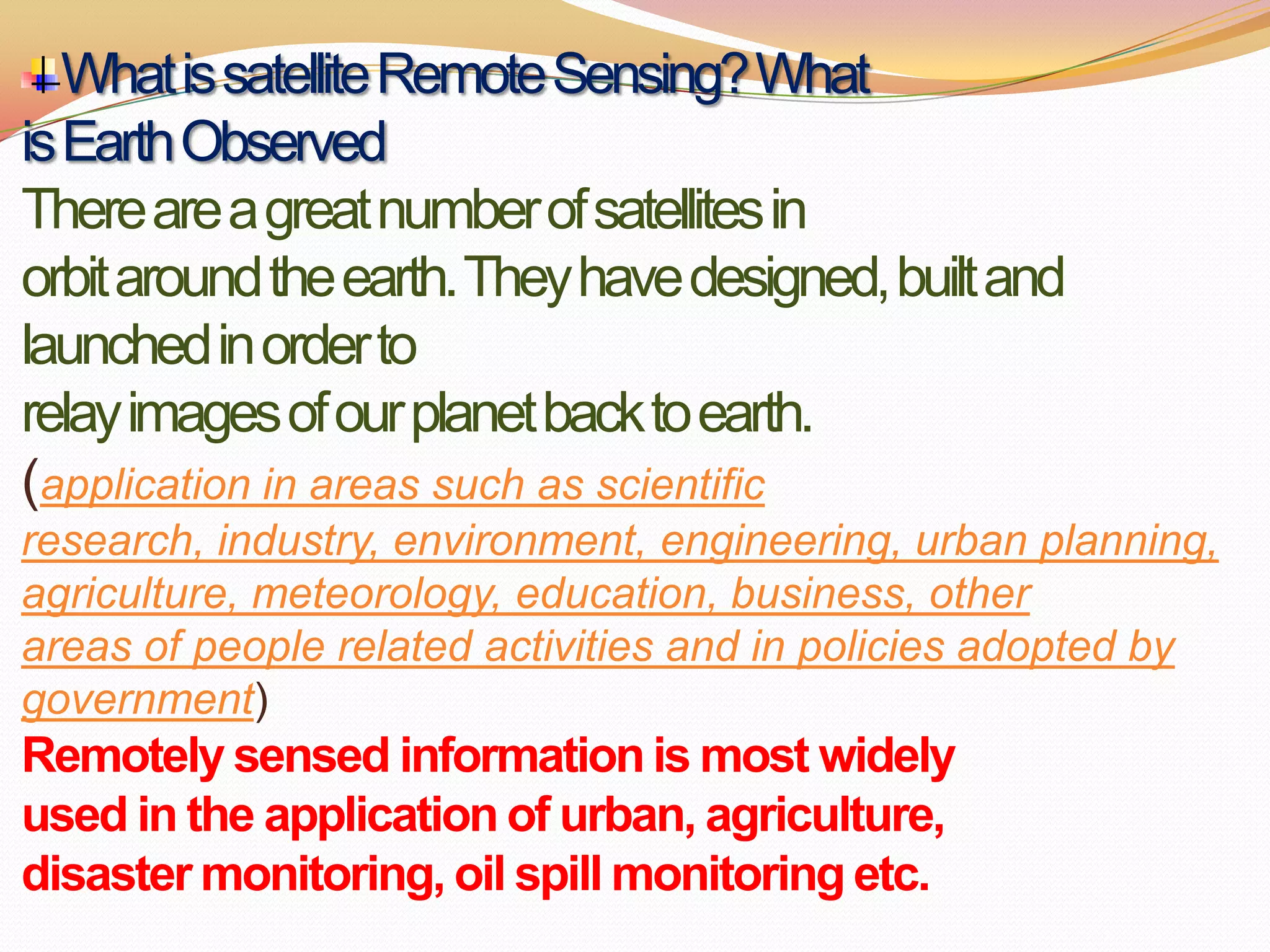 Elements of remote sensing | PPTX