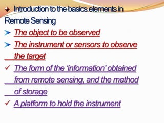 Elements of remote sensing | PPTX