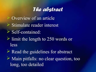 Elements of scientific writing3
