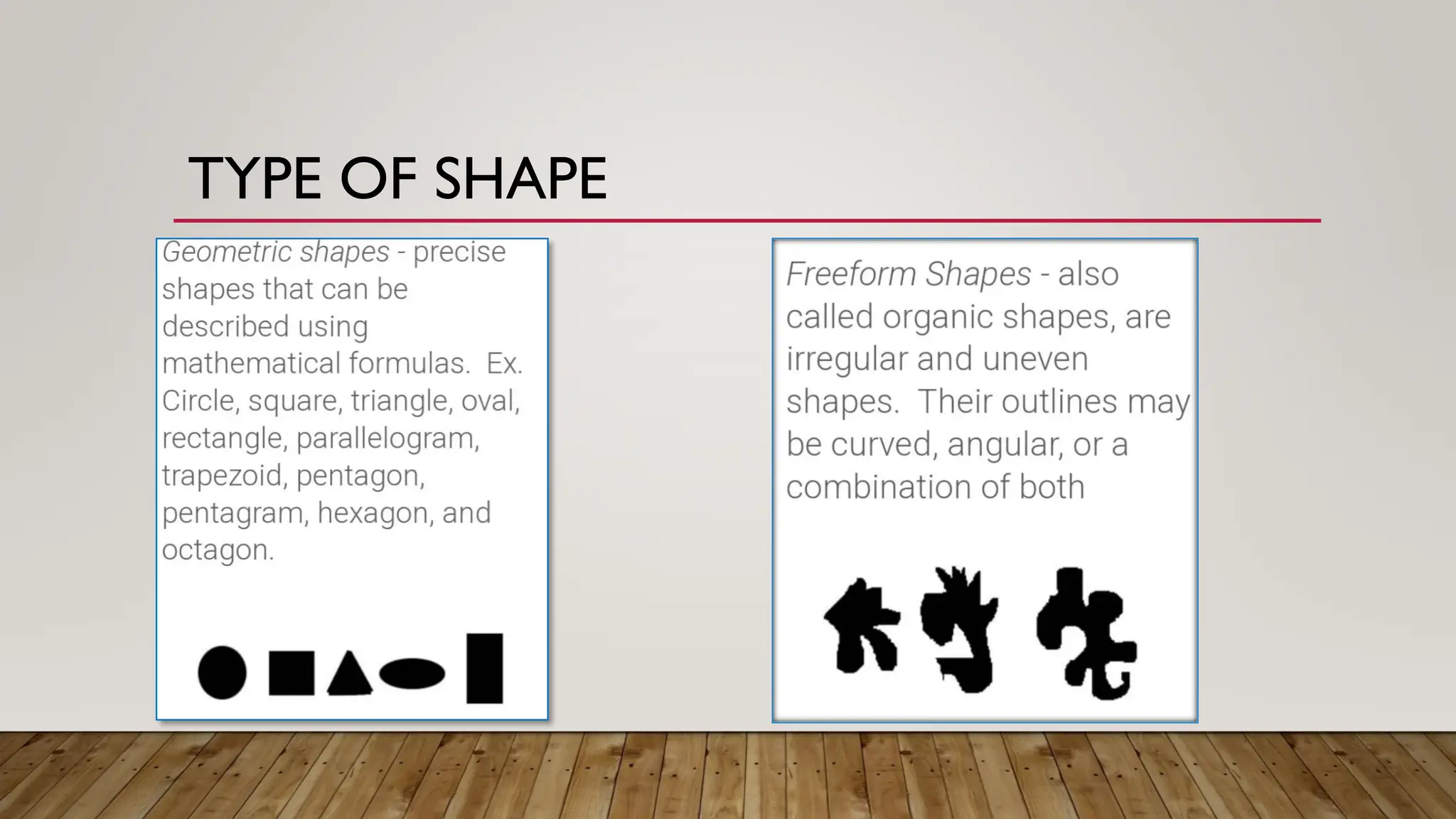 TYPE OF SHAPE
 
