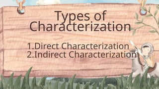 Types of
Characterization
1.Direct Characterization
2.Indirect Characterization
 
