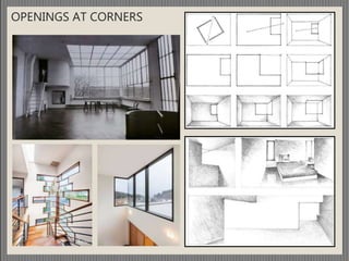 OPENINGS AT CORNERS
 