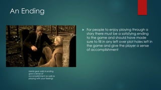 Elements of storytelling for games | PPTX