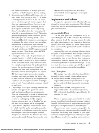 Elements of successful strategic human capital planning | PDF