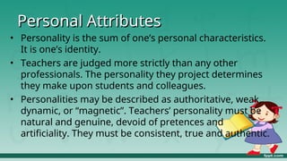 Authentic Attributes Elements of Teaching and Learning in Ecducation | PPT