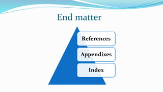 References
Appendixes
Index
End matter
 