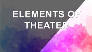 ELEMENTS OF
THEATER
 