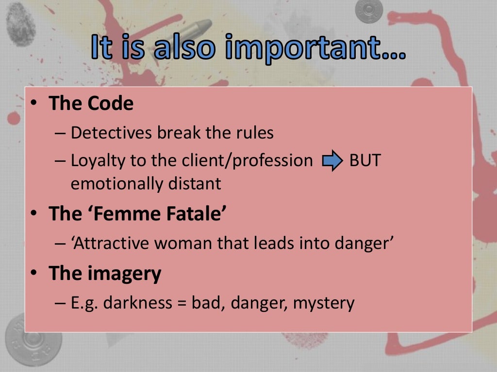 Elements of the Detective Story