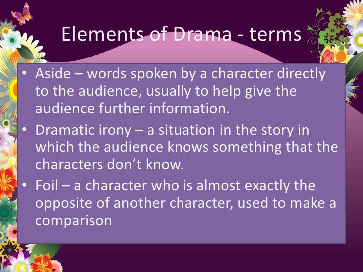 Elements of the play