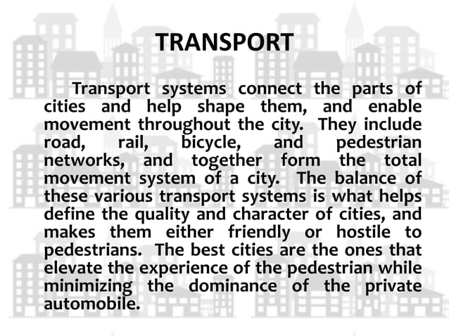 Elements of urban design